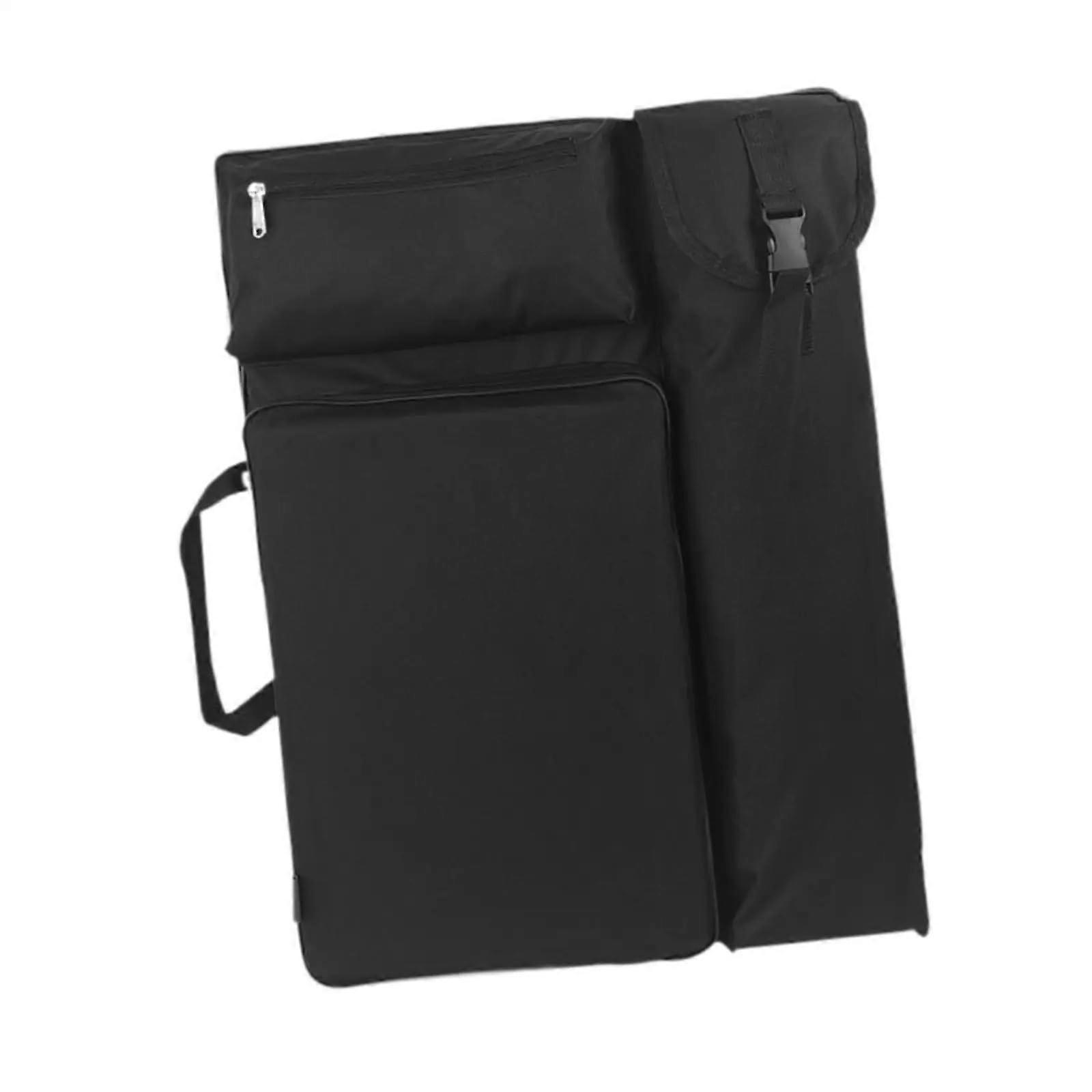 حقيبة مجلد الفن حقيبة محفظة فنية ، حقيبة رسم ، مستلزمات فنية مقاومة للماء ، منظم تخزين محمول ، لوحة رسم ، حقيبة فنية للرسم (أسود أ)