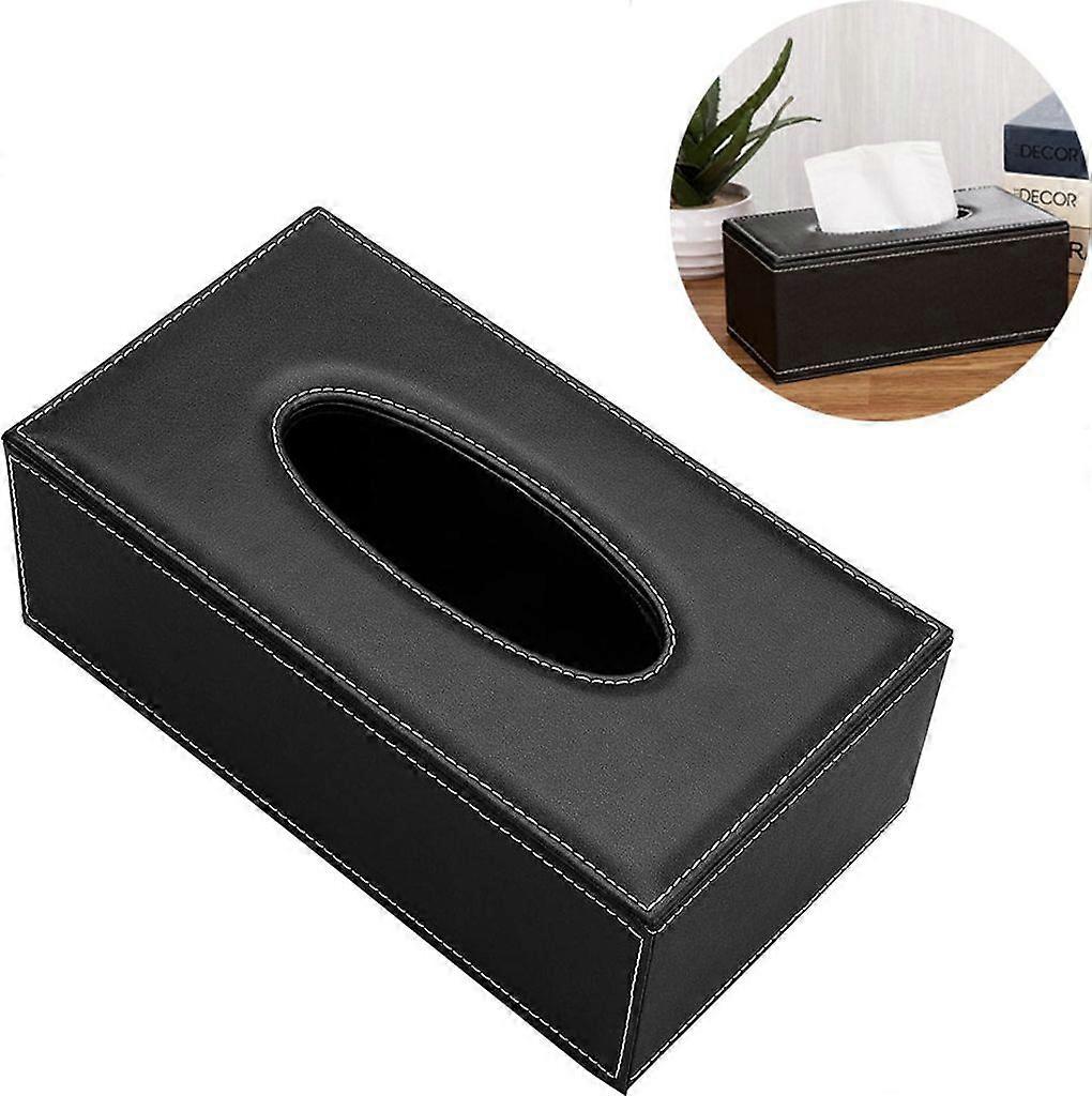 Tissue Box Cover/Container Home Office Faux Leather Rectangular Leather Tissue Box