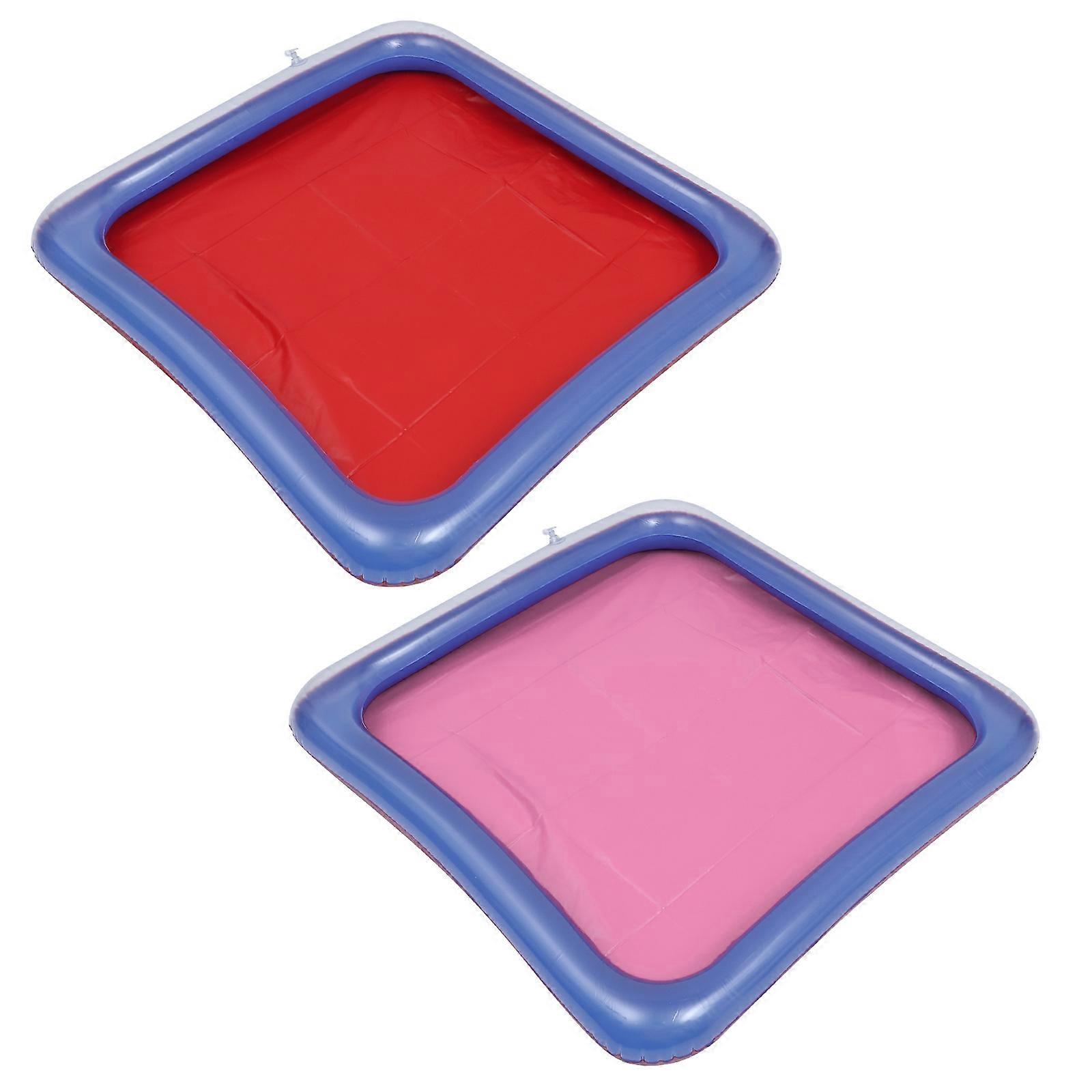 Inflatable Ice Trays for BBQ Parties with PVC Material Assorted Color 2Pcs