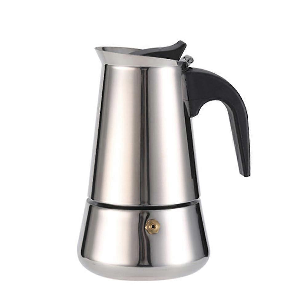 Espresso pot, stainless steel, suitable for all stoves, 6 cups (300 ml)