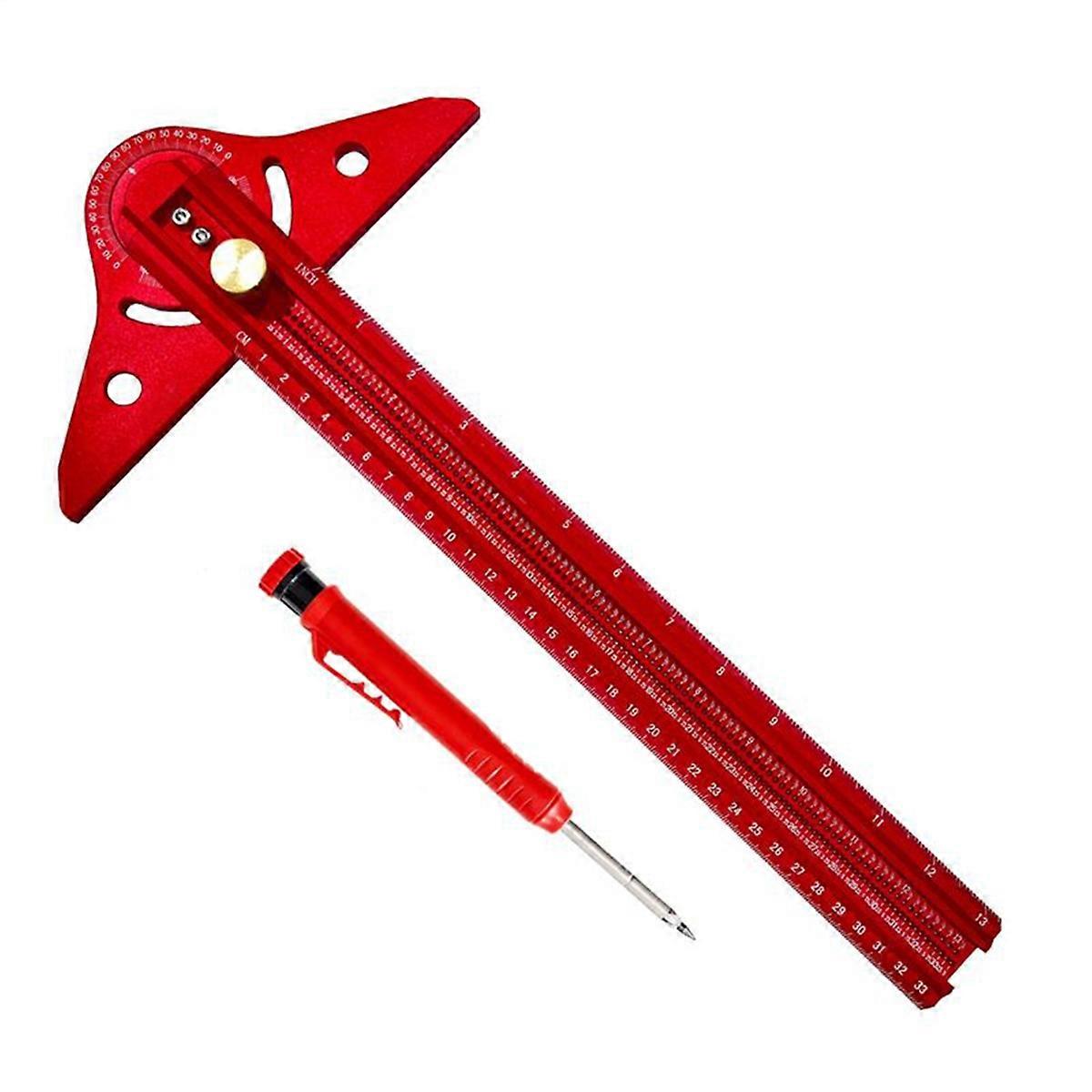 Woodworking Scribe Tool Angle Gauge Tool for Woodworking Adjustable High-Precision Aluminum Multifun