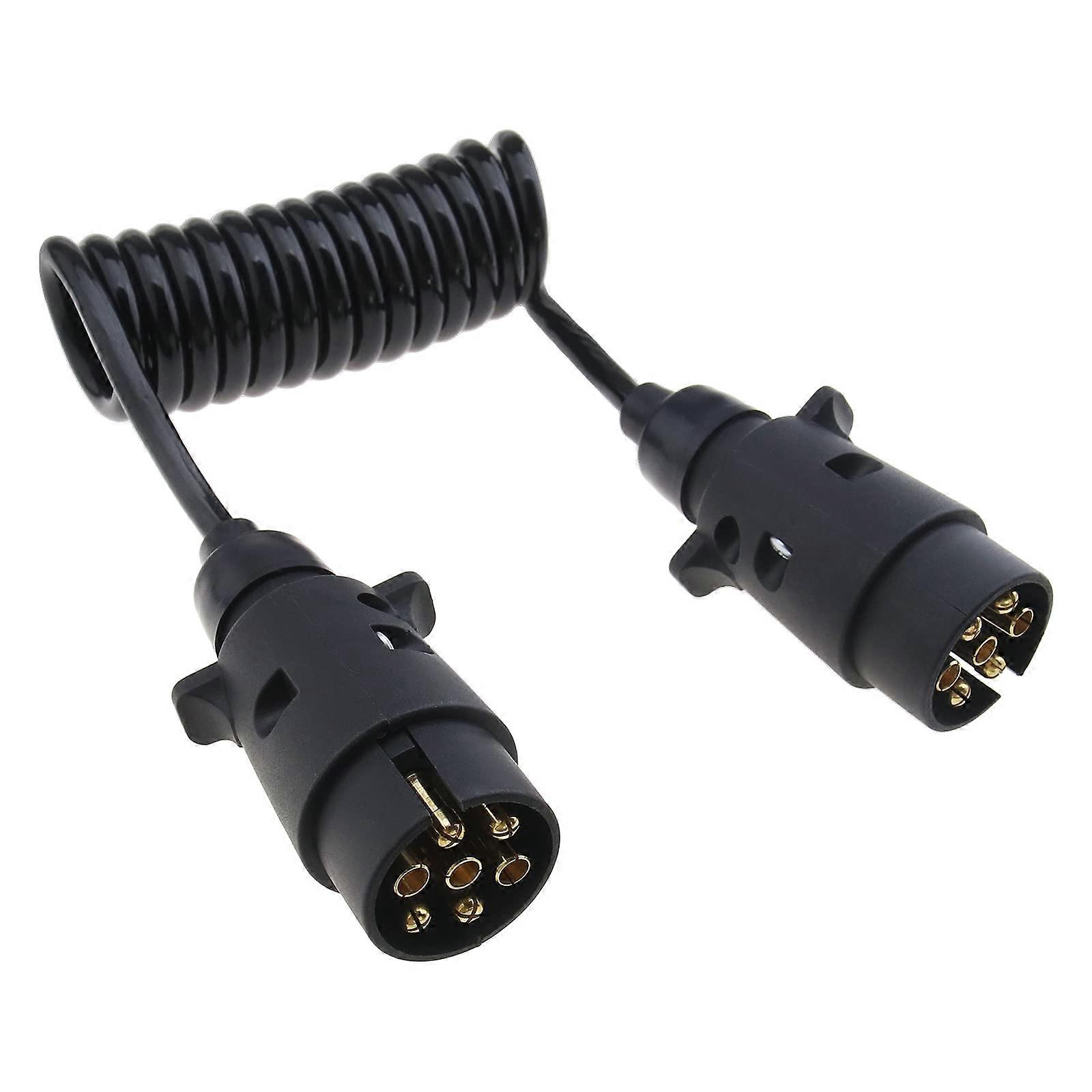 Trailer Light Board Extension Lead 1.2m Cable with 7 Pin Plug Socket for Towing Vehicles