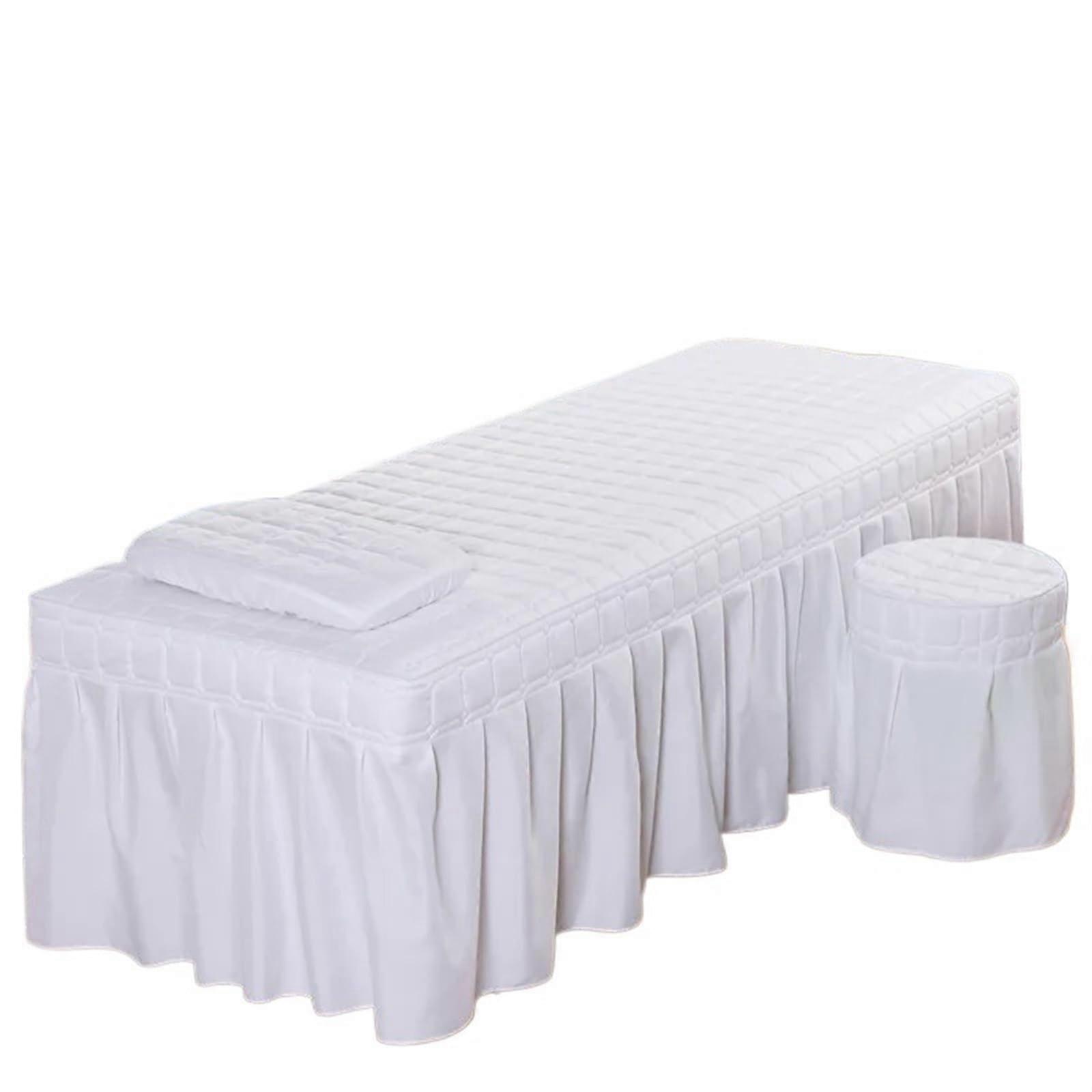 Massage Table Cover Sheet 1 Piece Full Coverage With Face Hole Skin Friendly White 5 Sizes 190x70cm