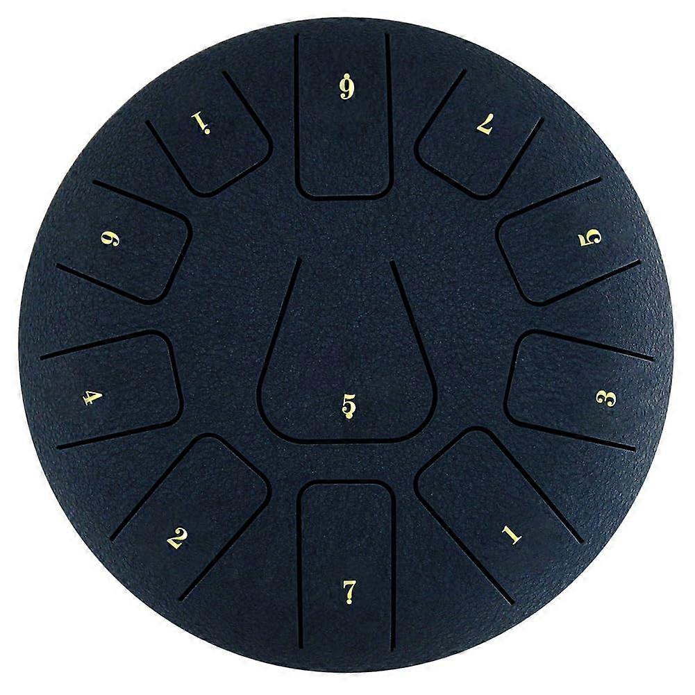 8 Steel Tongue Drum, 11Tone Tambourine with Drumsticks and Fingerpicks for Meditation, Tambourine Instrument E