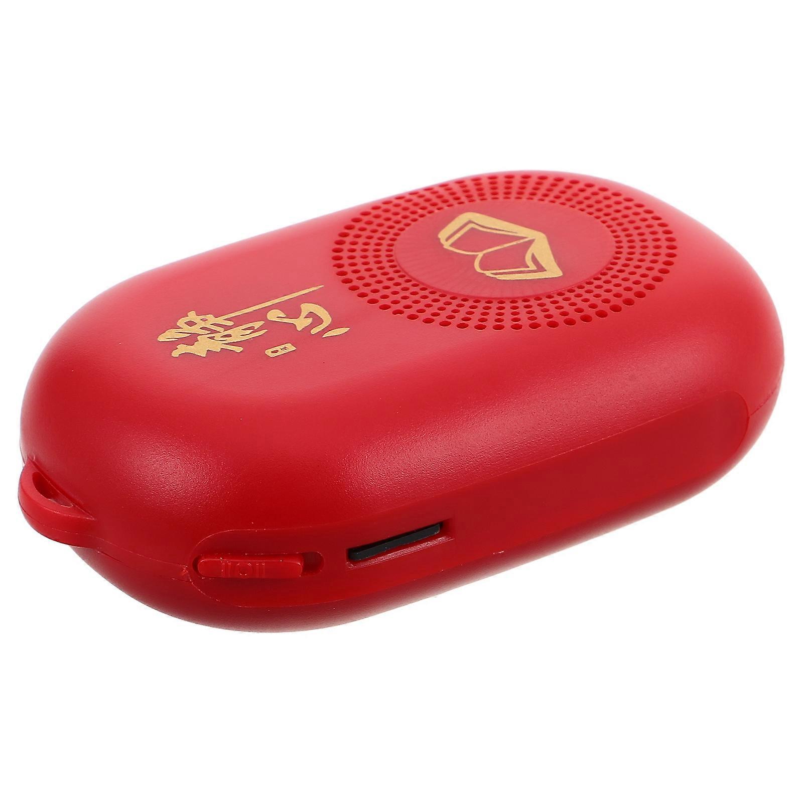 Chanting Music Box Buddha Music Player Daily Use Home Use Red 3.54X2.36X1.10in 1Pcs