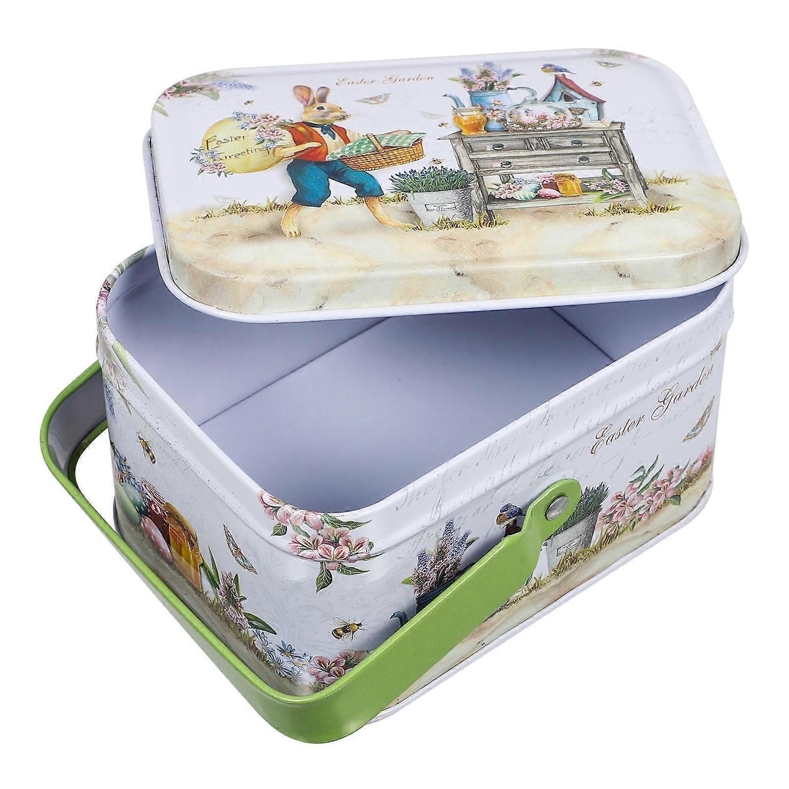 Sugar Case Candy Packing Box for Storage 1Pcs Portable Easter Tinplate Container