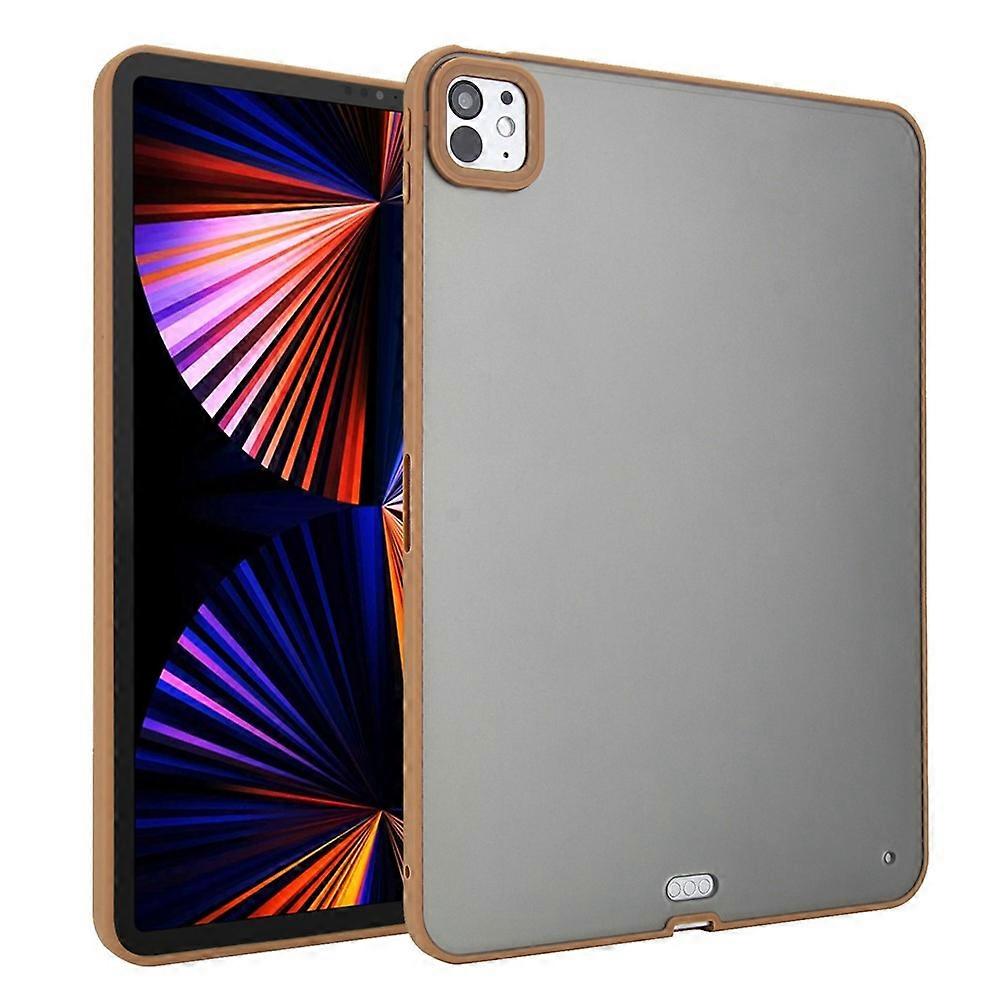 لجهاز iPad Pro 13 (2024) جراب Skin Touch غير لامع أكريليك TPU غطاء تابلت مقاوم للصدمات ذهبي الصحراء