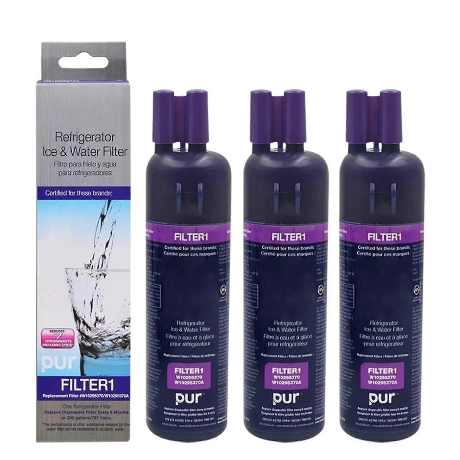 Refrigerator Water Filter Compatible With Whirlpool W10295370A (3 PCS)