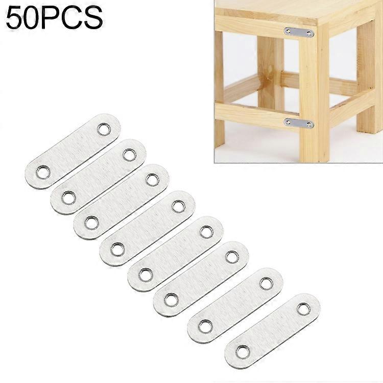 50 PCS Stainless Steel Connection Code Straight Connecting Piece, Number: 3