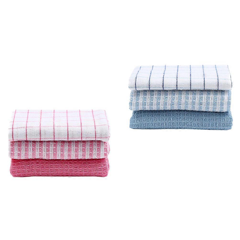 6pcs Super Absorbent Kitchen Dish Cloths for Home or Restaurant Use – Durable Cleaning and Drying Towels for Dishes and Household Tasks – Random Color