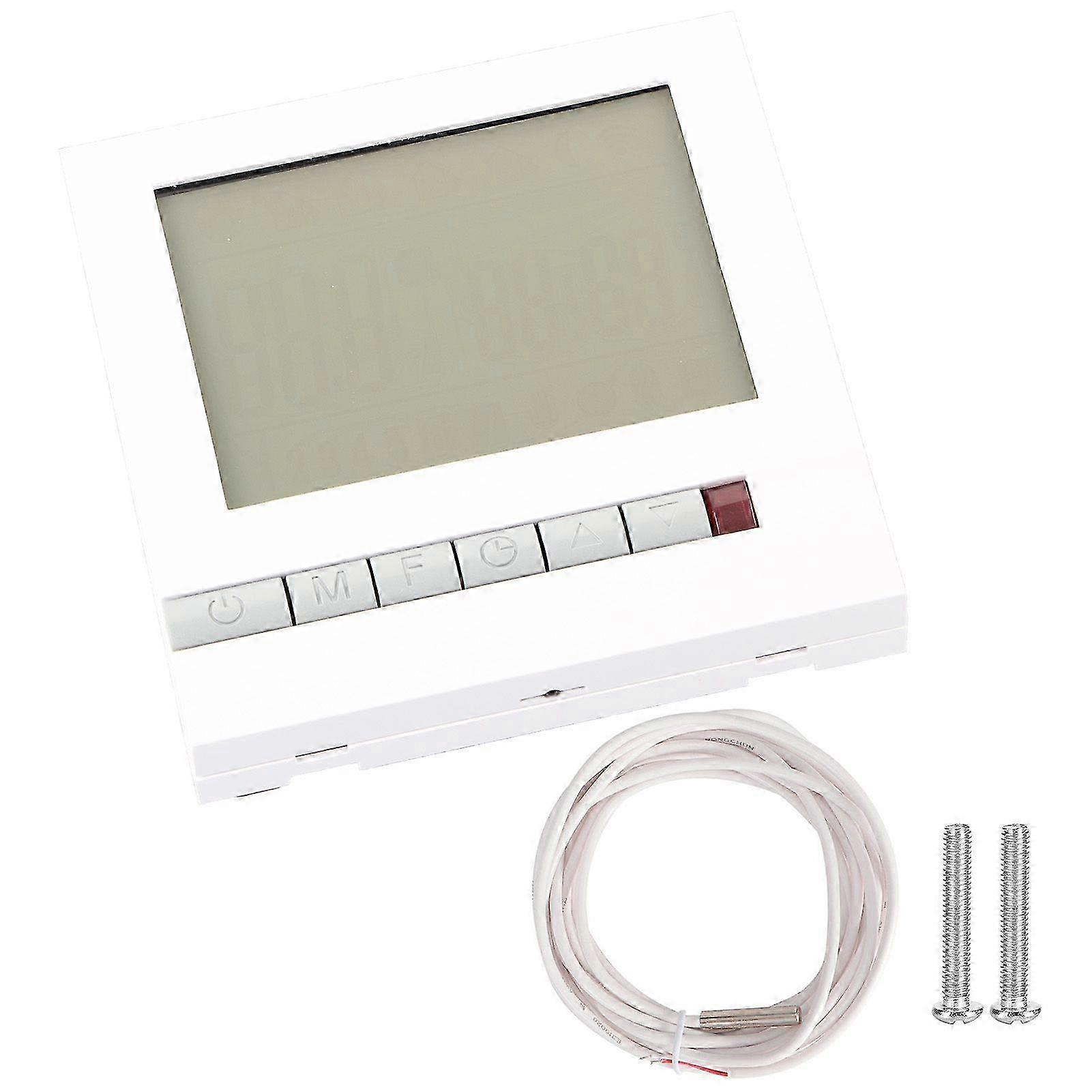 White Electric Heating Thermostat LCD Button APP Voice Control Temperature Controller