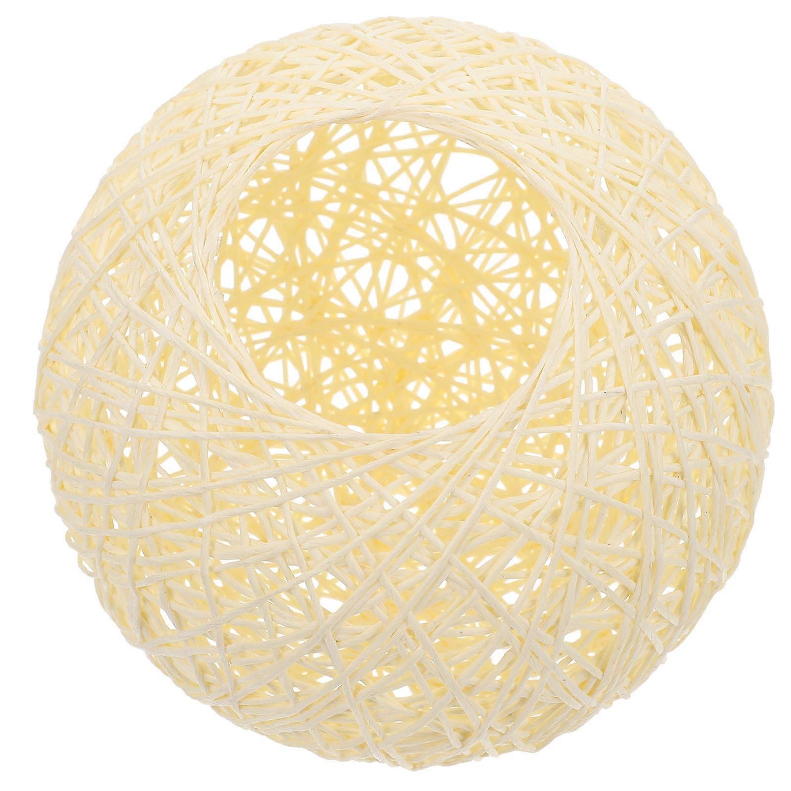 Rattan Ball Lampshade Beige Paper Lampshade Designed for Versatile Home Decor