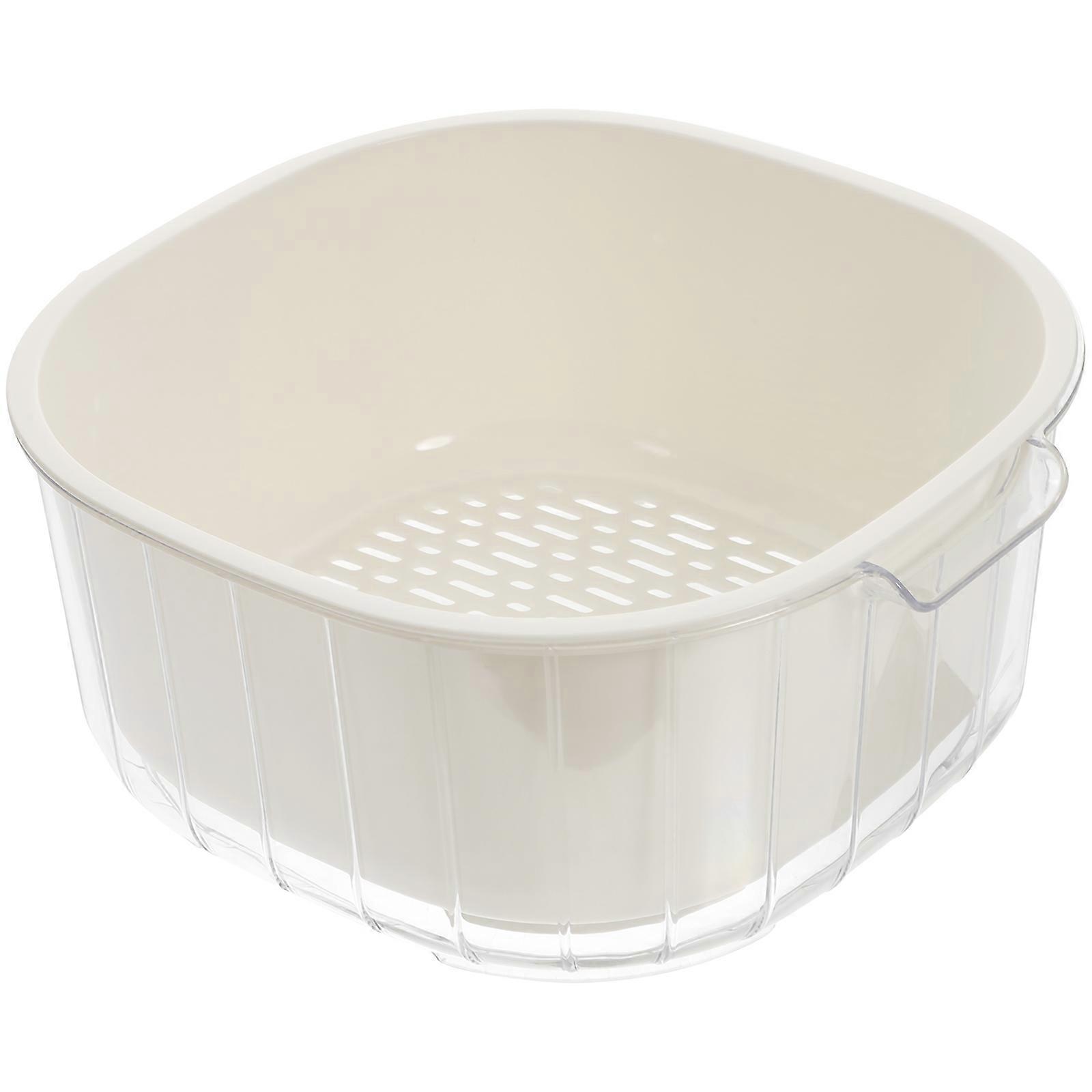 Filtro de Cozinha Branco com Malha Fina para Lavagem de Frutas e Legumes Leve e 10.2x7.9 Polegadas