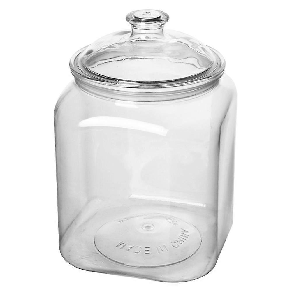 Airtight Plastic Food Container with Clear Lid, Small Square Storage Jar for Flour, Coffee, Nuts, Tea, and Sugar – Reusable Kitchen Canister for