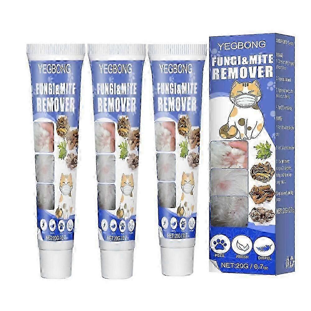 1-3pcs קרם עור לחיות מחמד טיפול קרדית גזזת נגד גירוד מטפל זיהומים טיפול בחיות מחמד נגד גירוד דרמטיטיס עיקור תיקון נקי