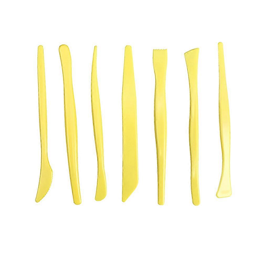 14 Pcs UltraLight Clay Tools Set for Clay Plastic Portable Craft Painting and Engraving Yellow
