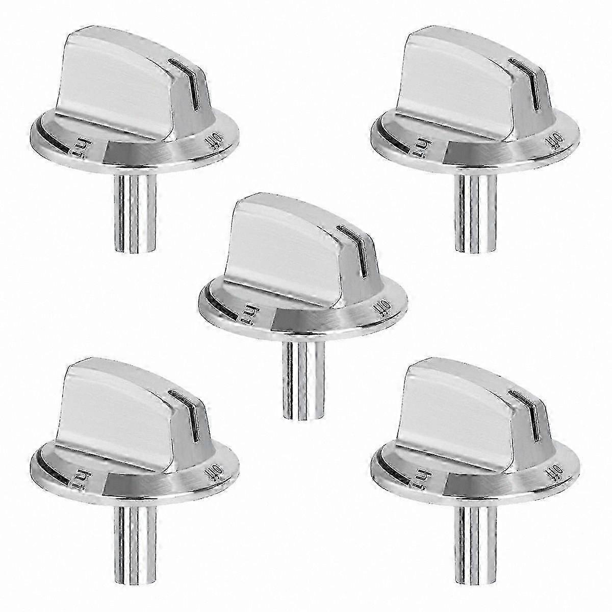 5 Packs Long Stem Stove Knobs Replacements for Range Oven Compatibility