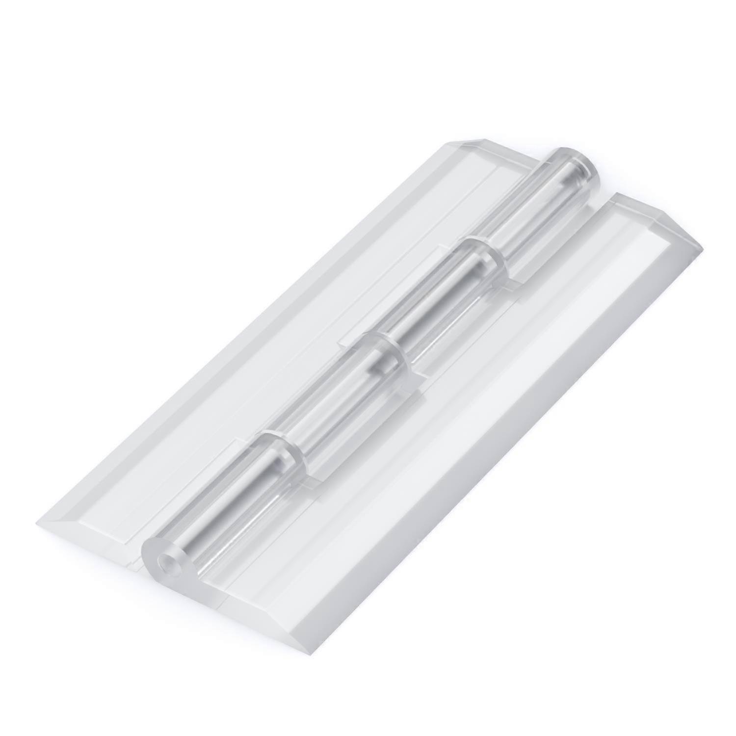 5x Clear Acrylic Hinges, 100mm, Piano Hinges