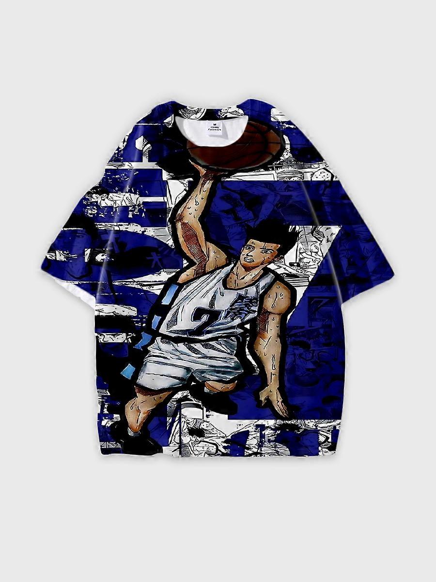 T-shirt round neck Role Pattern loose short sleeve C107