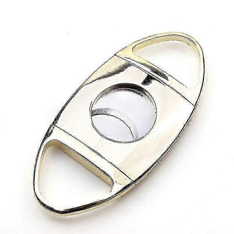 Sigarkutter i rustfritt stål med dobbeltblad, sigargiljotin, lommesigarklippere for menn