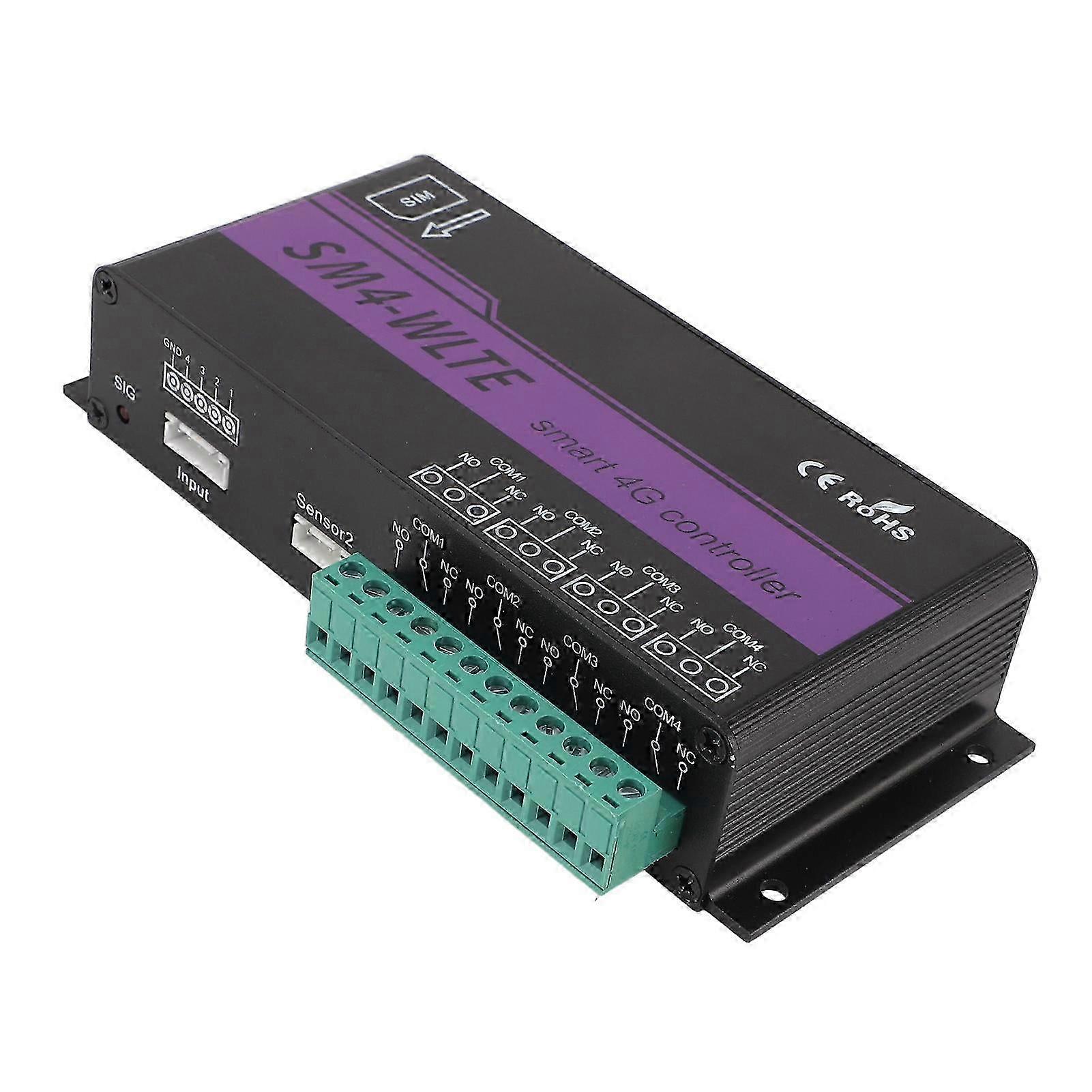 4G 4 Channel Gsm Remote Control Relay Switch App Web Sms Alarm Controller For Temperature Humidity Power Failure