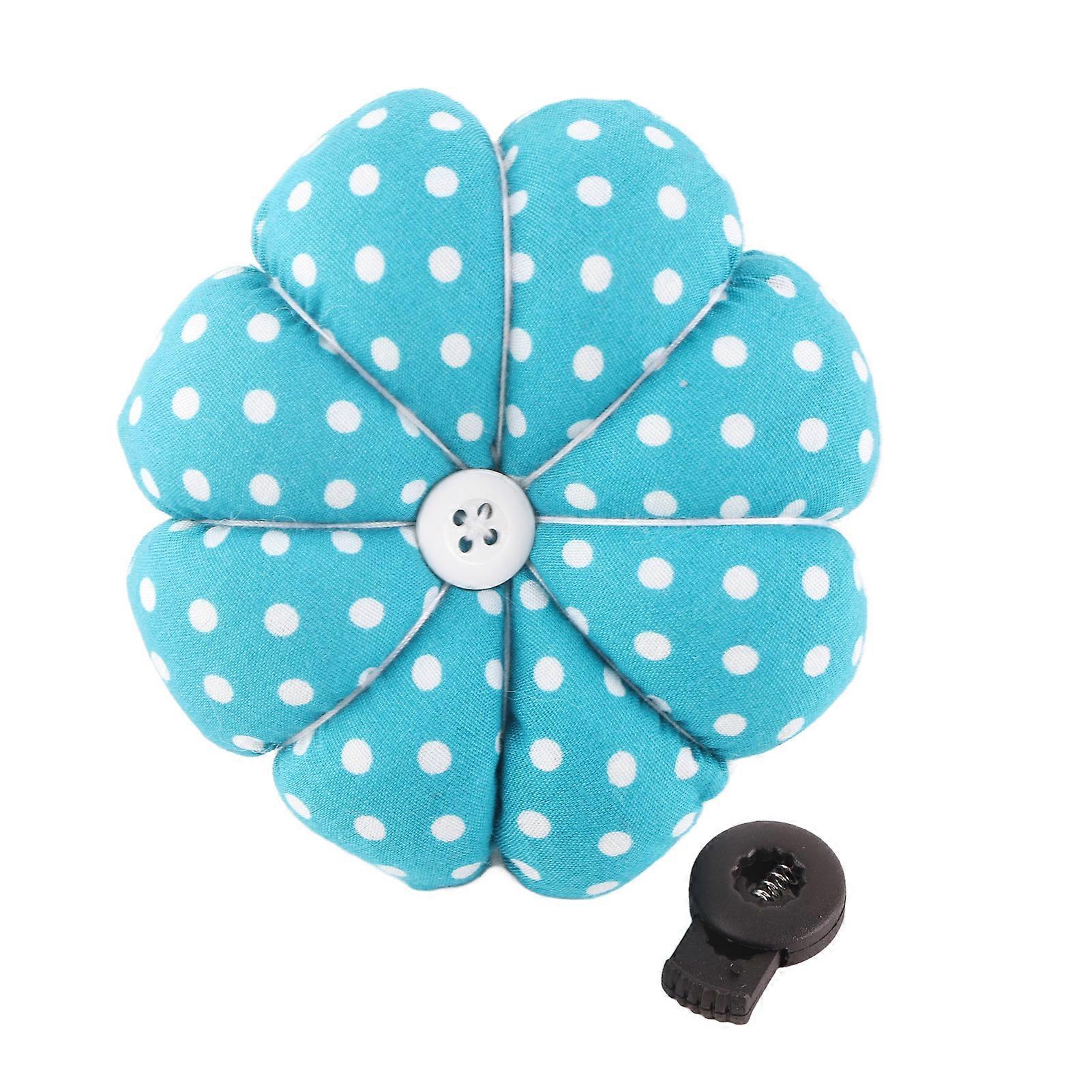 New Sewing Needle Pin Cushion Pumpkin Shaped Holder Wrist Strap Craft DIY Tool (Blue)