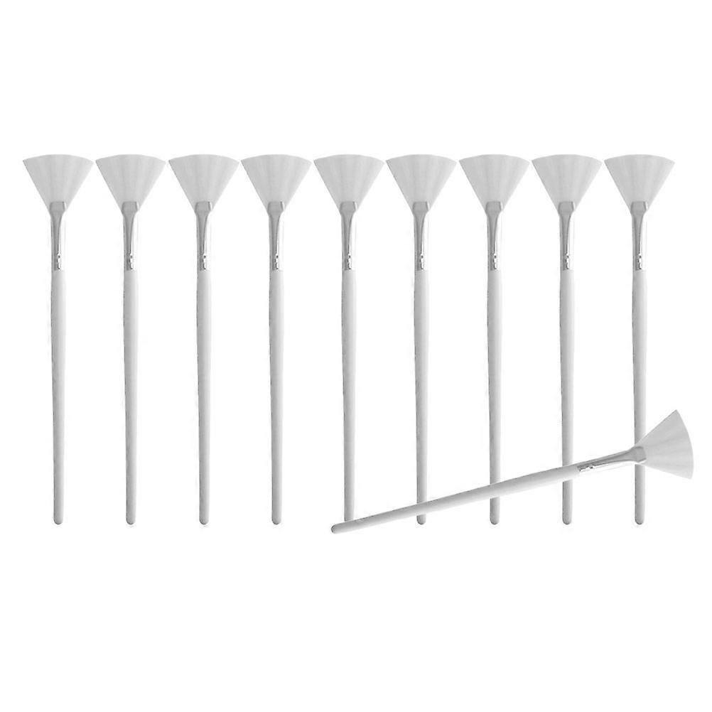 Facial Mask Brush with Soft Nylon Head for Easy Application 10 Pieces Wood Handle Spa Tools for