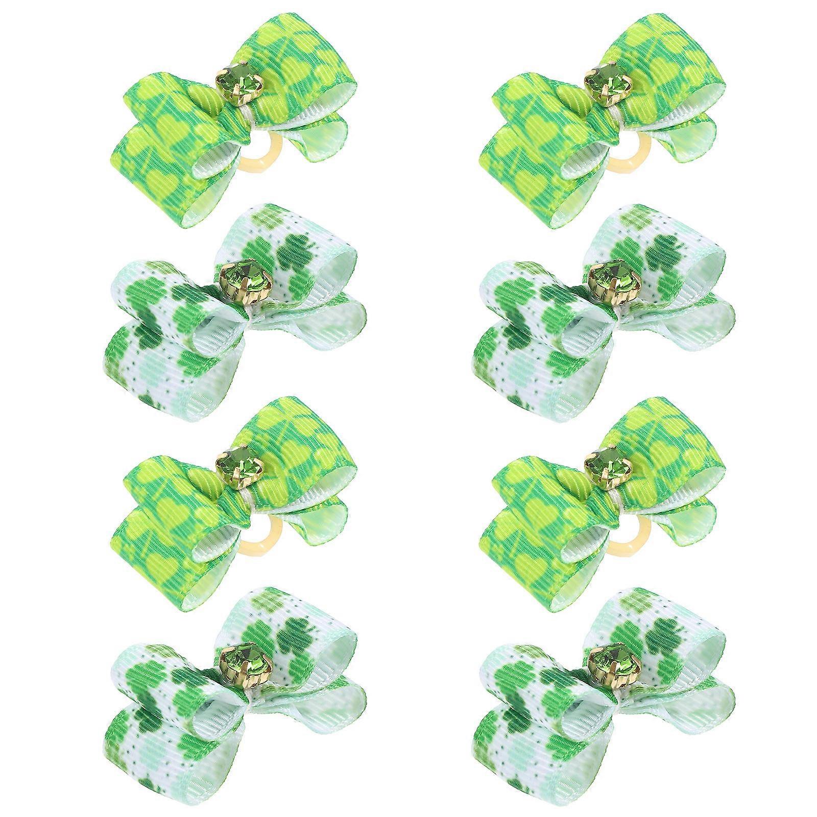 Pet Rubber Band for St Patrick's Day in Light Green Polyester Material with Elastic Bands Included