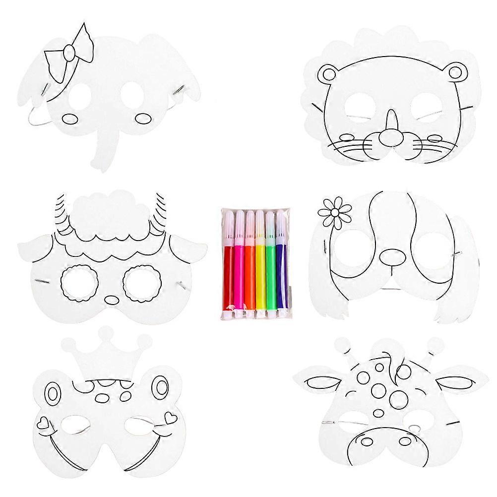 Animal Masks Bulk Imaginative Play Hand Eye Coordination Improvement For Children 1 Set