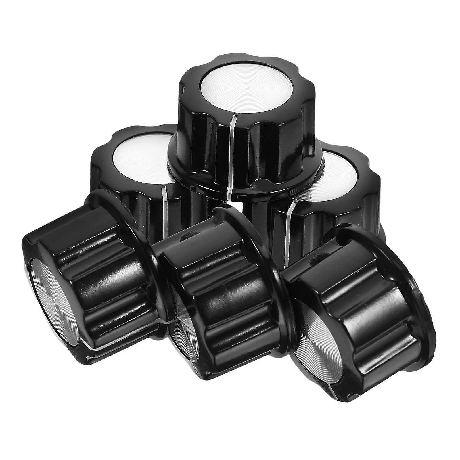 6pcs Replacement Guitar Volume Control Knobs for Speaker Made of Durable Aluminum Alloy Black Color
