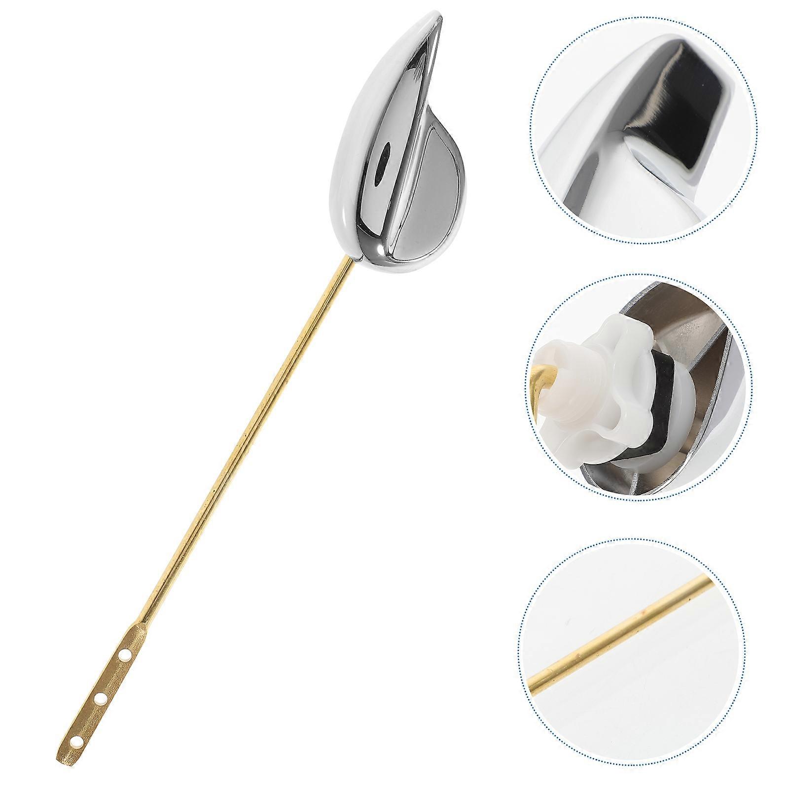 Glacier Bay Toilet Handle Lever Replacement in Silver Color for Bathroom Use Made of Brass 1 Pack