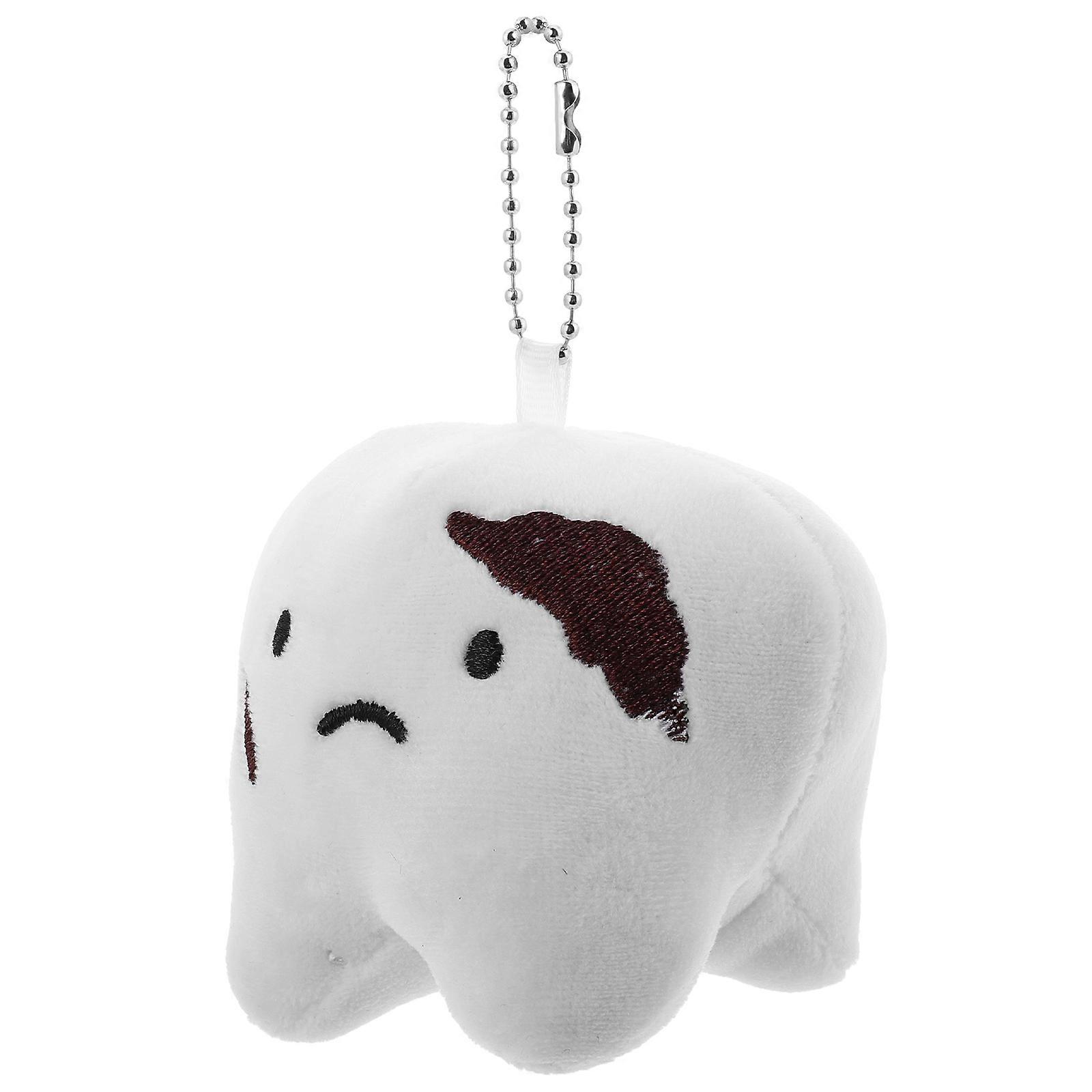Cute Plush Tooth Decay keychain Pendant for Travel Multi Color Creative Design Soft Fluffy Keyring 2.5 Inches