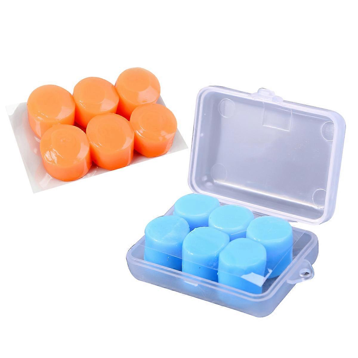 Silicone Earphone Cable with Waterproof Design for Swimming 2 Boxes 6 Pairs Assorted Color