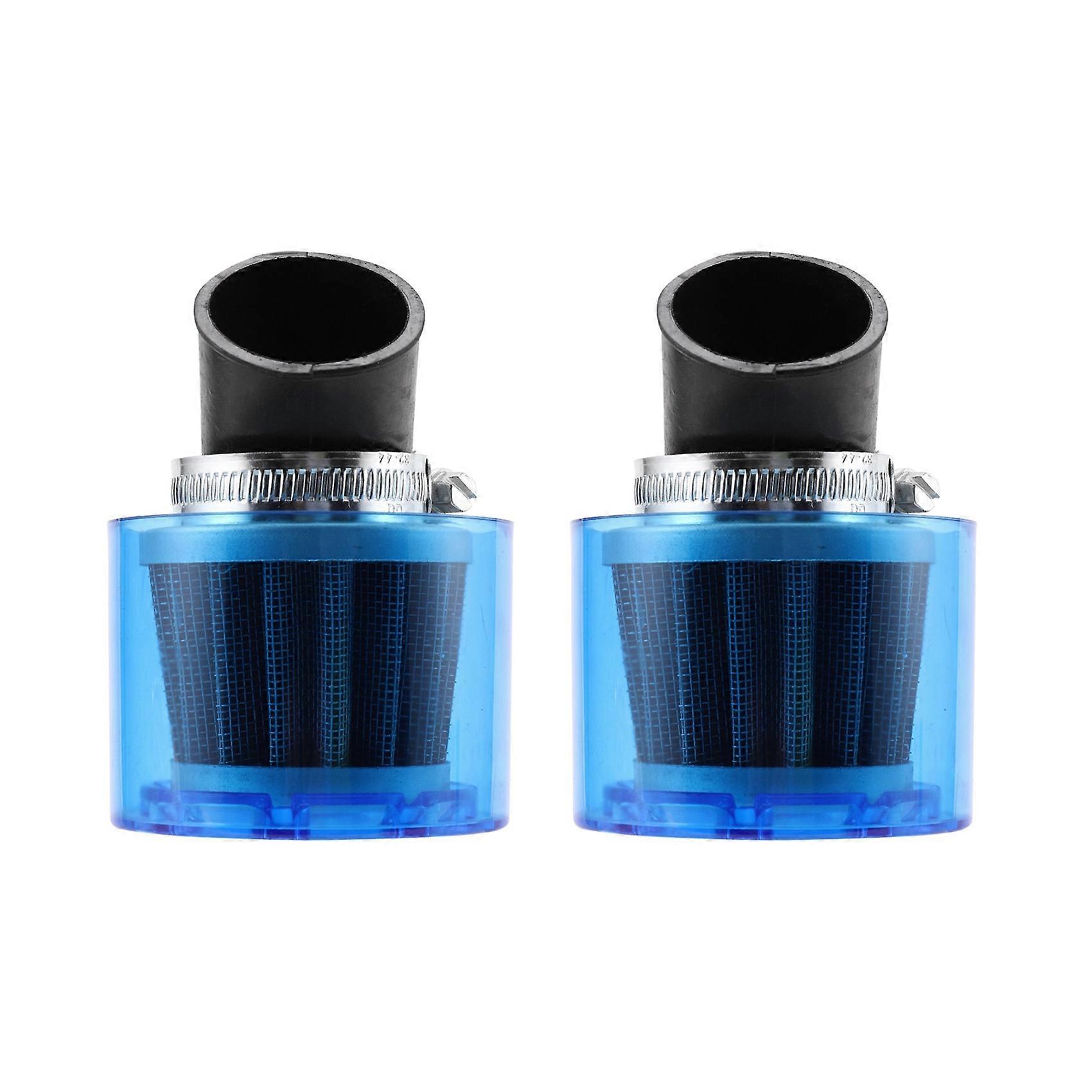 2X 35Mm Air Filter Cleaner 45 Degree Bend Splash Proof Plastic Cover Waterproof Motorcycle 50Cc 110C