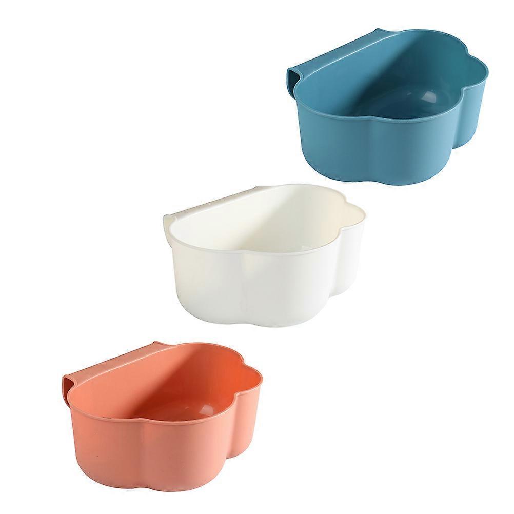 Hanging Trash Can in Assorted Colors for Kitchen or Bathroom Storage Use Made of Plastic 3 Pack
