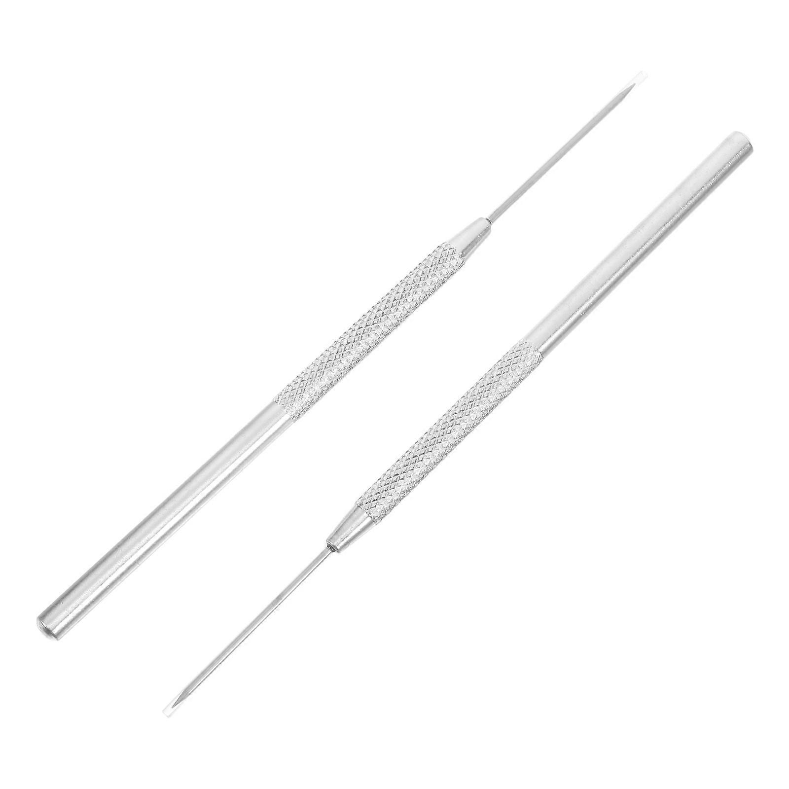 Clay Needle for Pottery and with Aluminum Rods Silver Color 2 Pieces