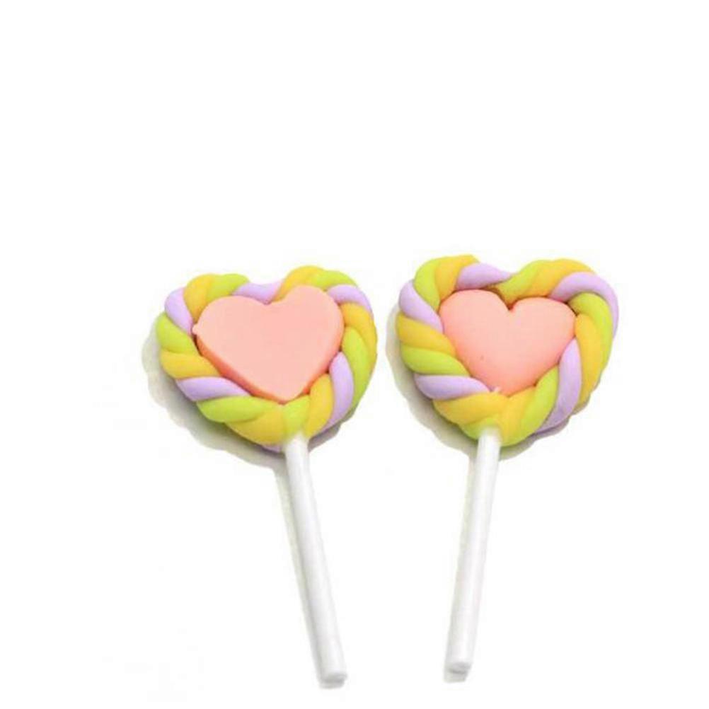 Heart Shape Simulation Lollipop Crafts Photo Props for Kids Photography Decoration Assorted Color