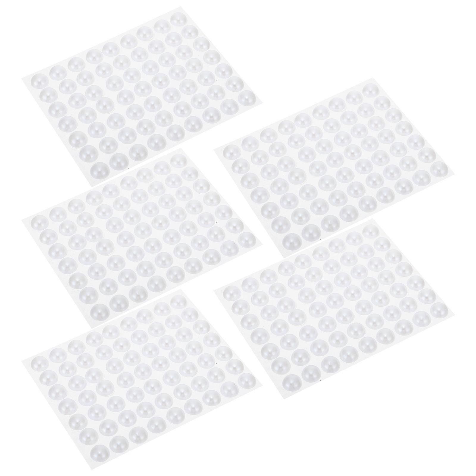 Decorative Pearl Stickers Nail Art Self-adhesive 1X1cm For DIY Scrapbooking Mobile Phone Cases 5 Sheets