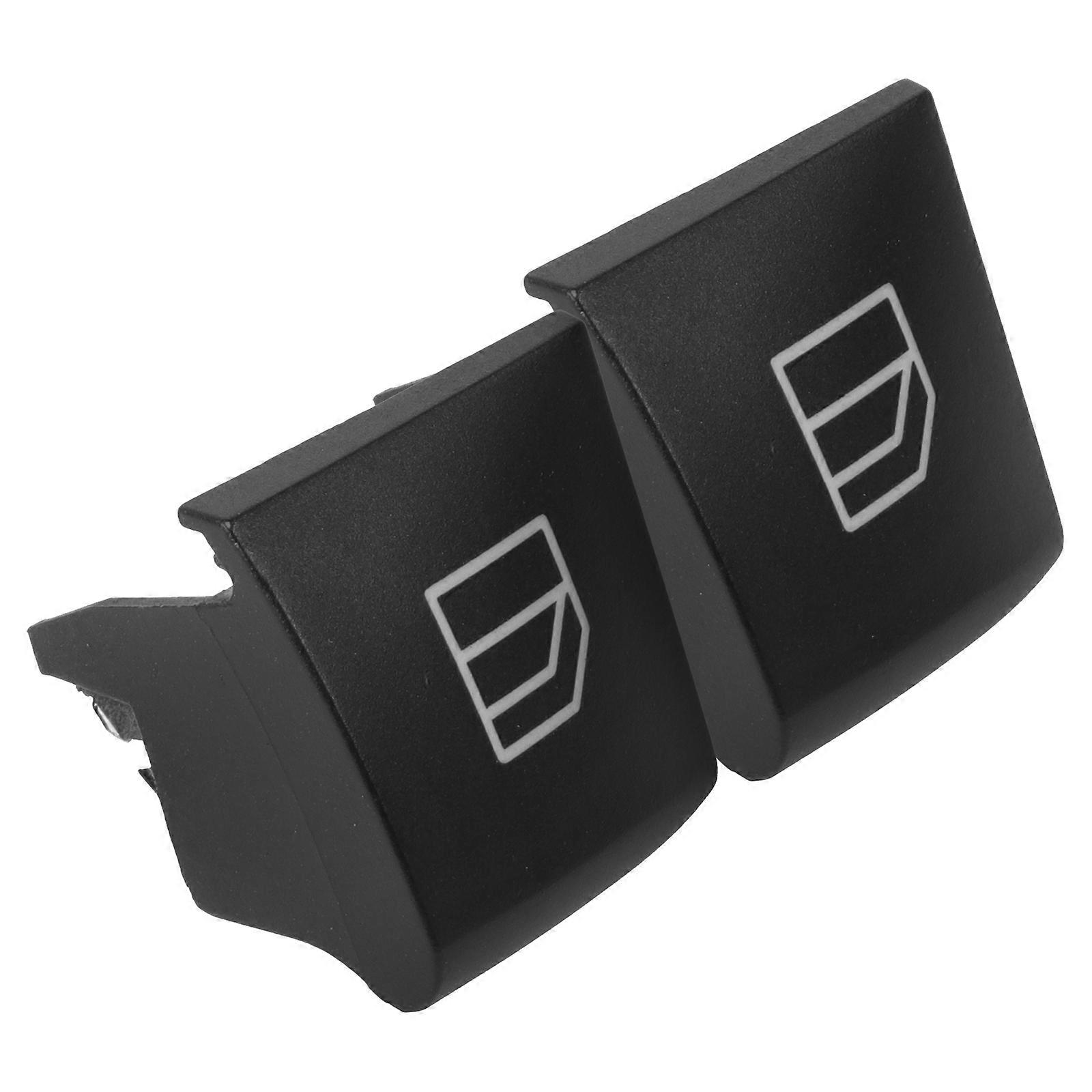 Window Control Button Cover 2Set Designed For Car Interior Door Handle Enhances Seamless Operation Black