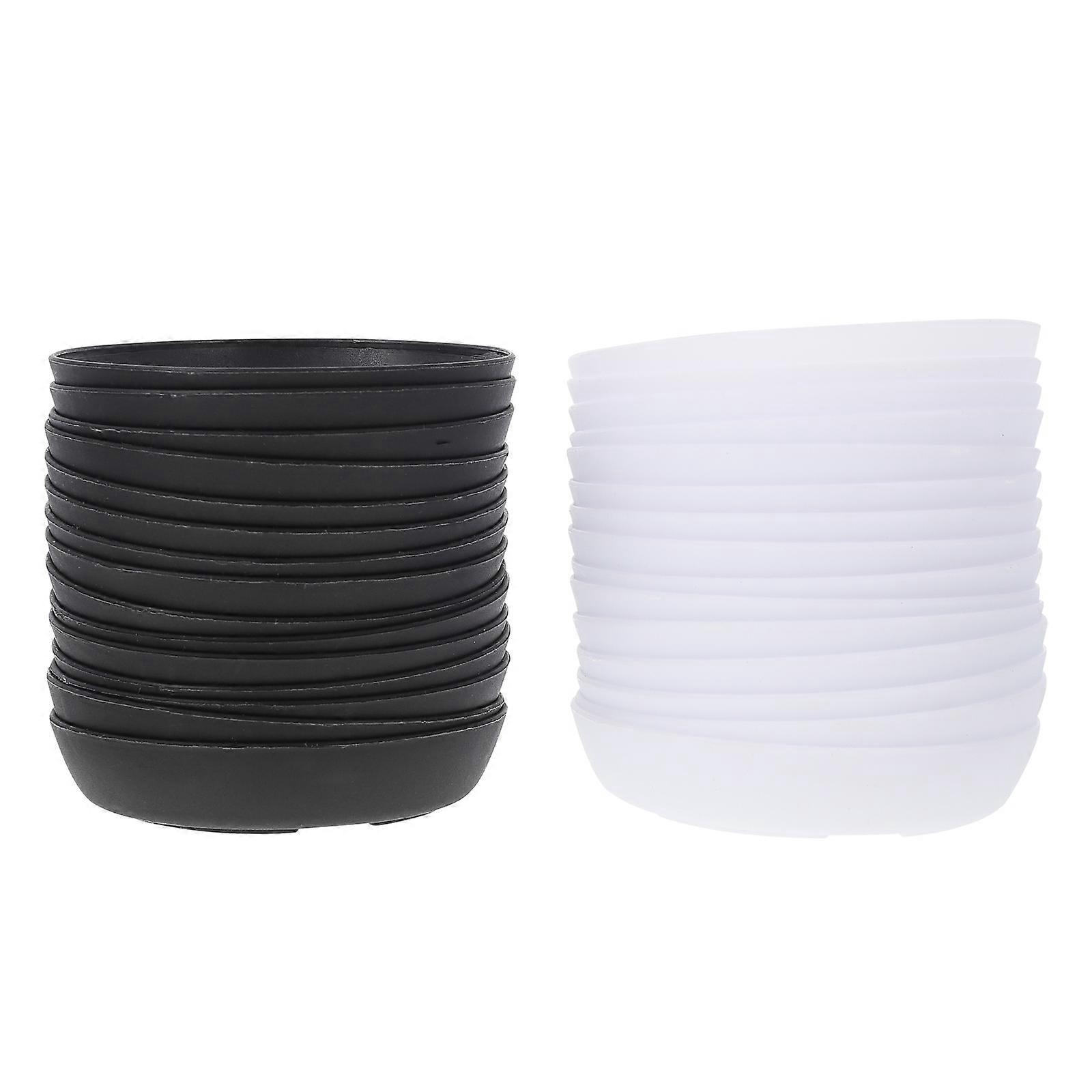 Plastic Flowerpot Base Round Tray For Bonsai Soil Containment 30Pcs
