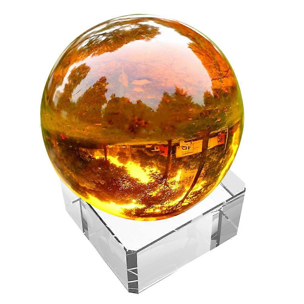 Natural Crystal Ball With Stand Decorative Ornament For Desktop Decor 5Cm Size Perfect Friends 1 Set