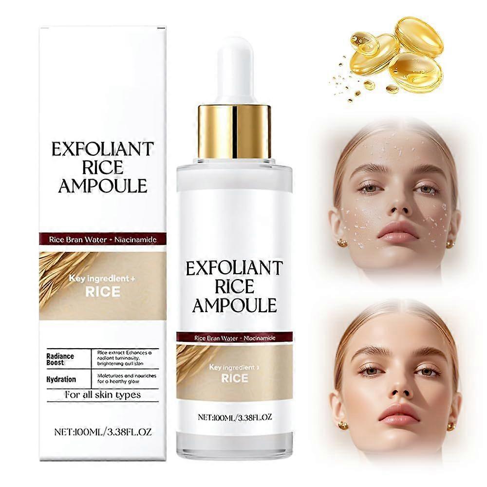 Black And White Rice Exfoliant, Peel Shot Glow Rice Ampoule Duo, Moisturizing Niacinamide Ampoule for Daily Skincare, Pore Minimizer for All Skin Type