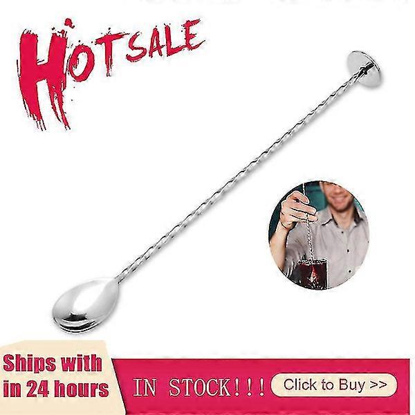High Quality Stainless Steel Cocktail Shaker with Spiral Pattern, Muddler, Stirrer and Twisted Mixing Spoon