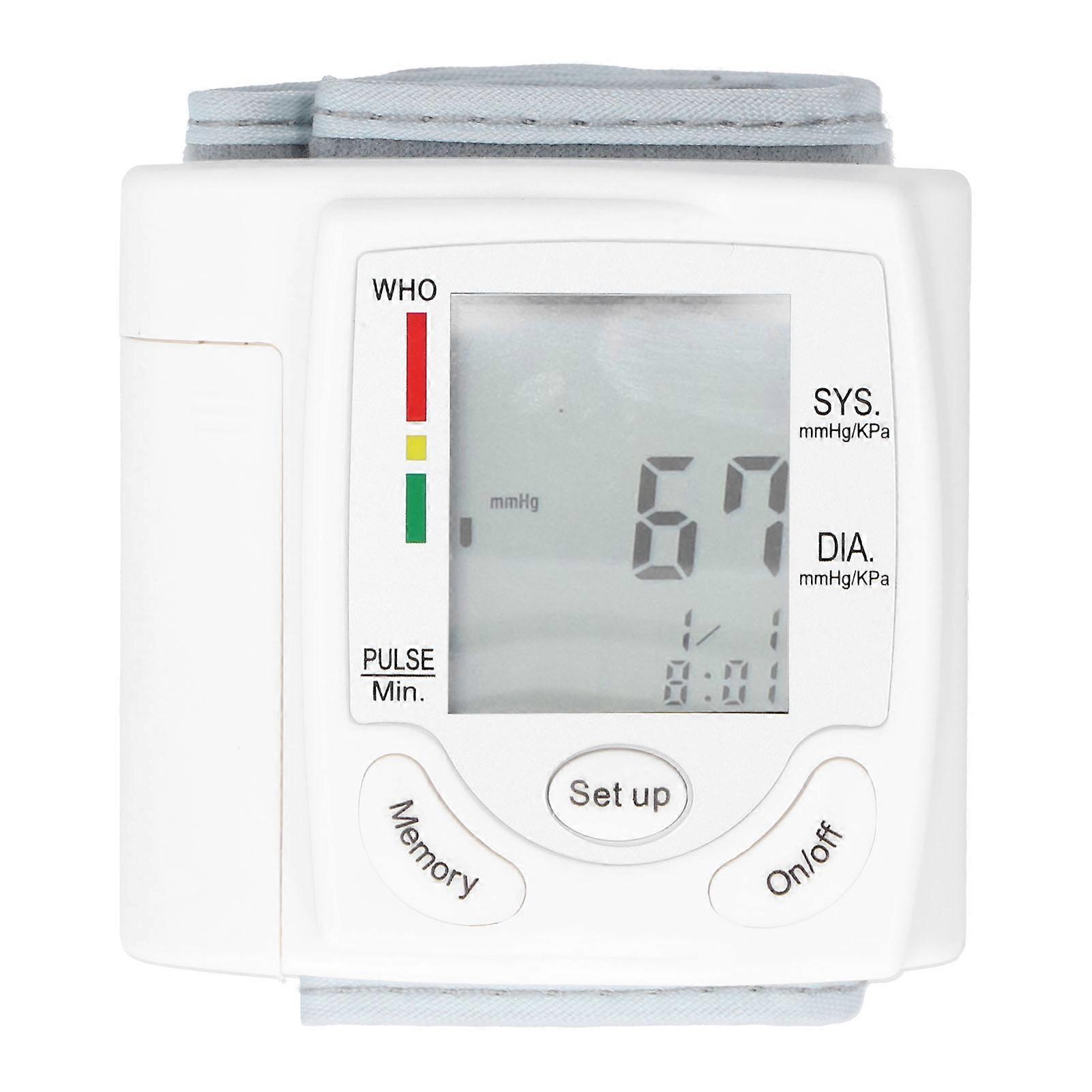 Wrist Blood Pressure Monitor Automatic Digital LCD Display Pulse Meter Measure DeviceHQ‑806