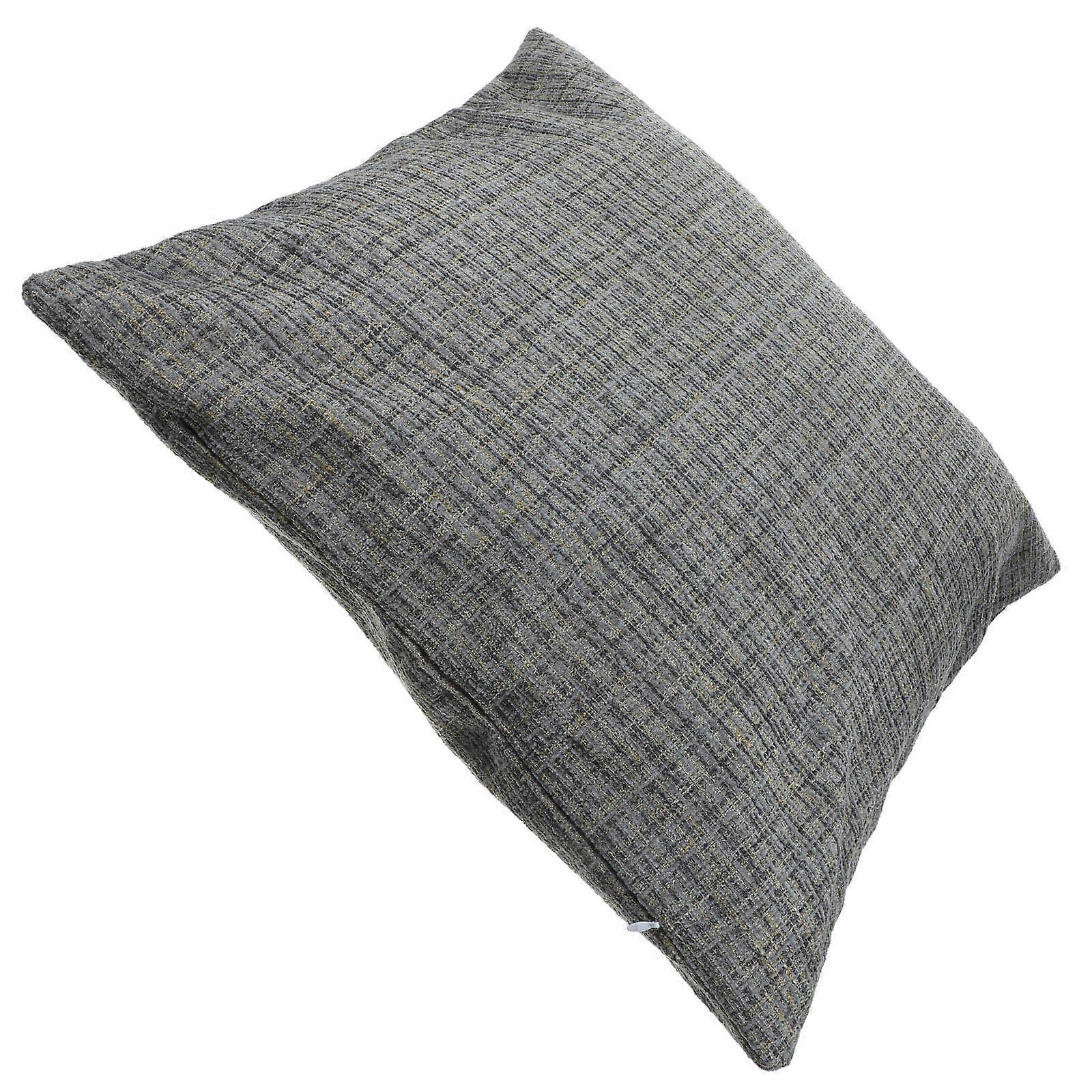 Multi-functional Grey Square Pillow Cover For Sofa And Bed With Decorative Style Perfect For Home Decor 1Set