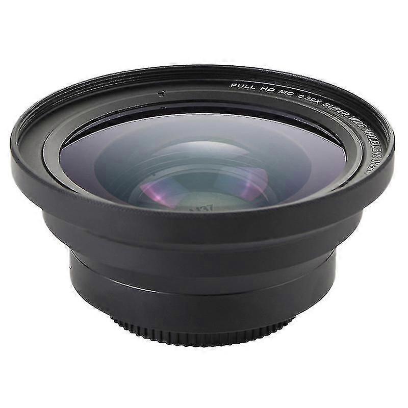 Professional 37mm Macro+72mm Wide Angle Lens 0.39X Full HD for 4K Camcorder
