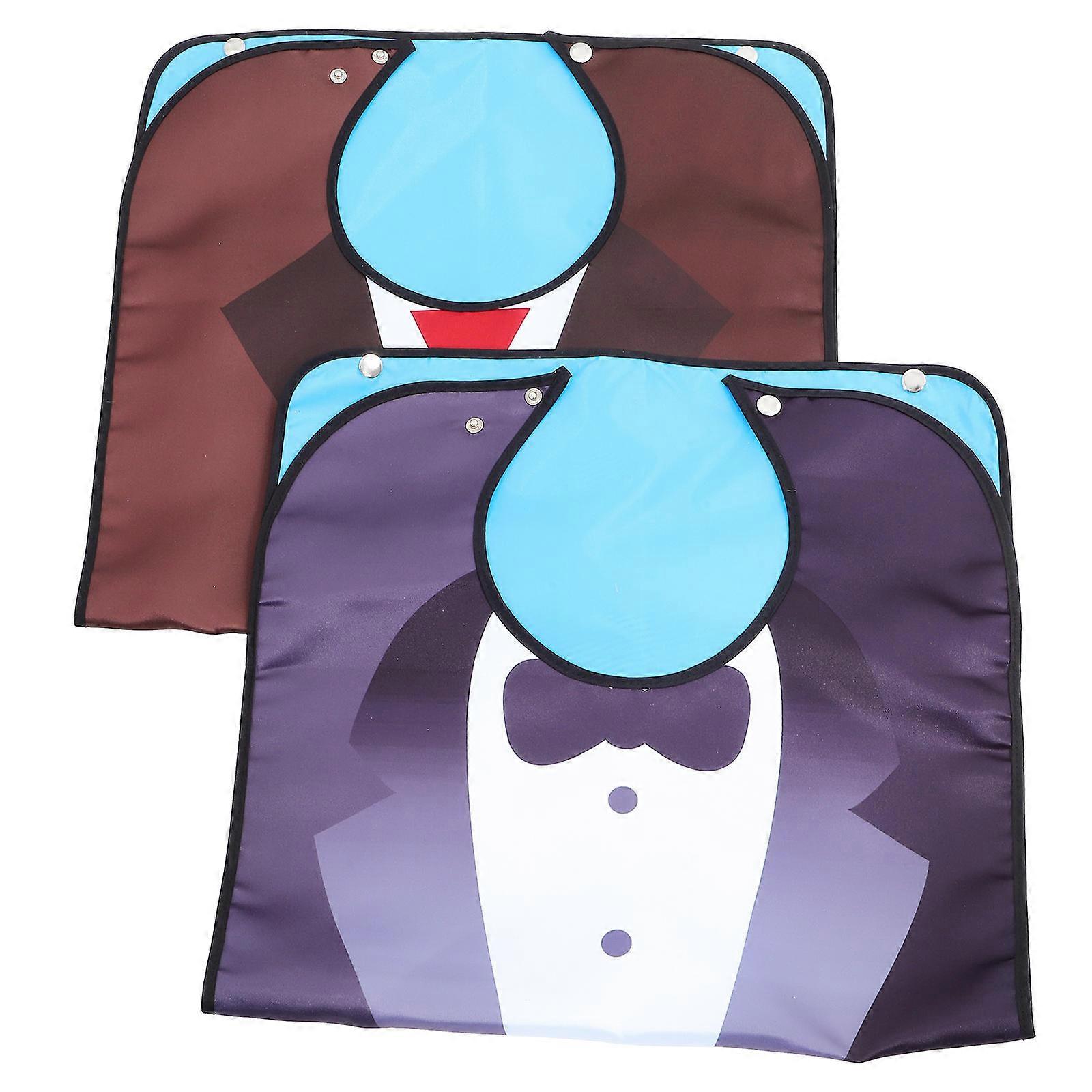 2pcs Adult Bibs Durable Eating Apron for Elderly, Easy Use Clothing Protector to Prevent Food Spills during Daily Dining