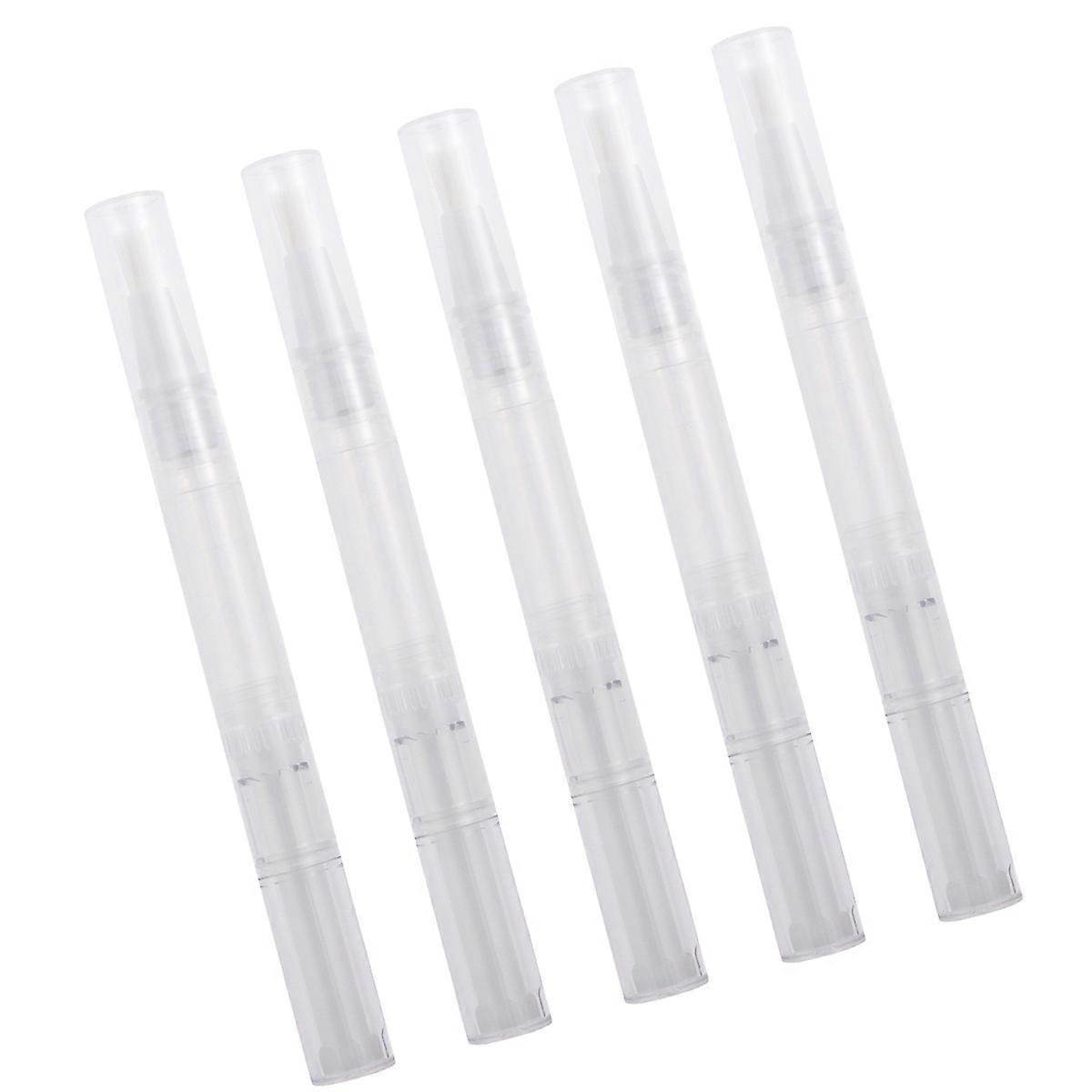 12pcs Empty Nail Oil Pens with Brush Tips Transparent Cosmetic Containers for Nail Polish, Essential Oils, and Liquid Makeup Travel Friendly