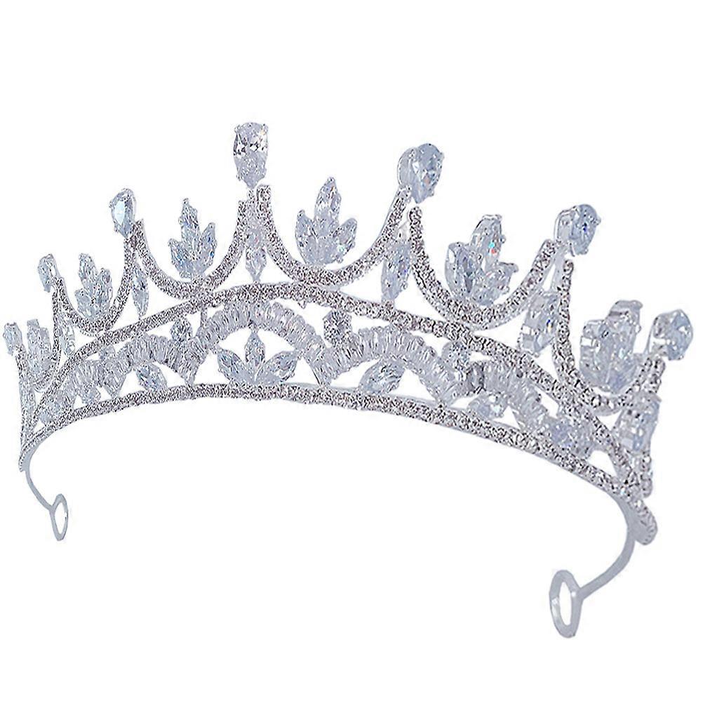 Elegant Lightweight Bridal Crown with Zircon Tiara Headband for Weddings, Engagements, and Special Occasions