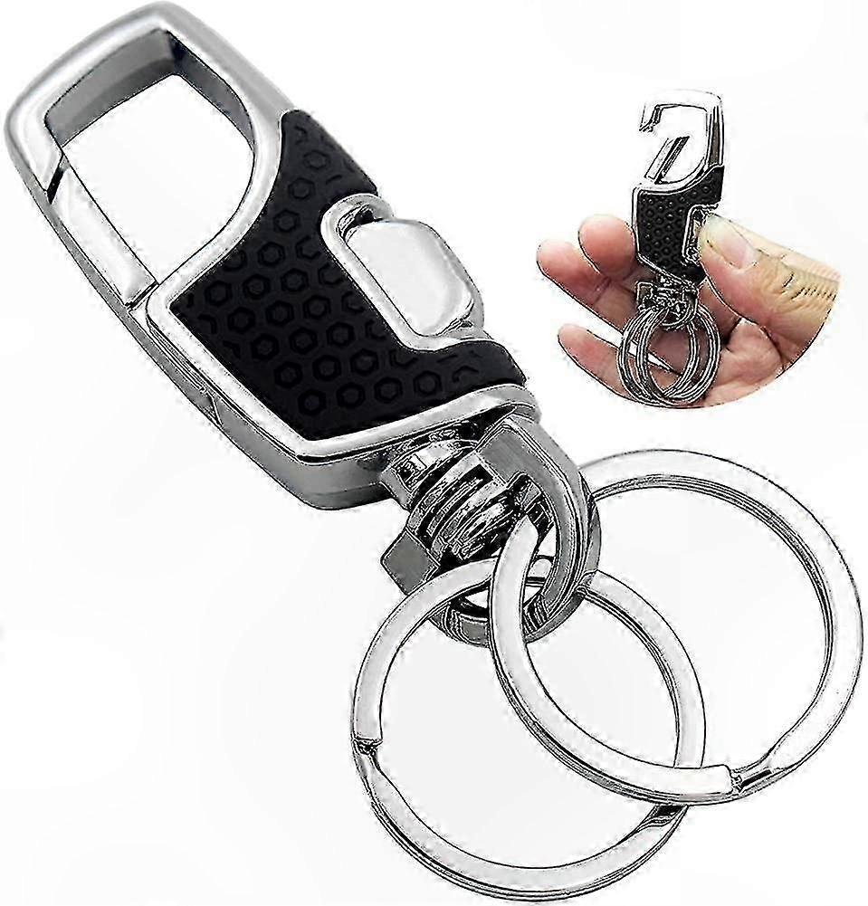 Durable Keychain with 2 Extra Rings and Gift Box for Men